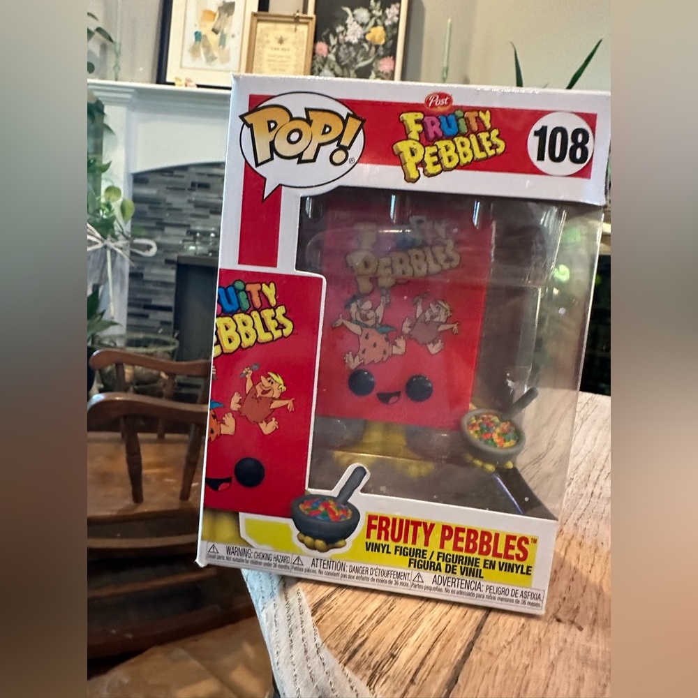 Funko Pop! Fred Flintstone with Fruity Pebbles - Red and Yellow